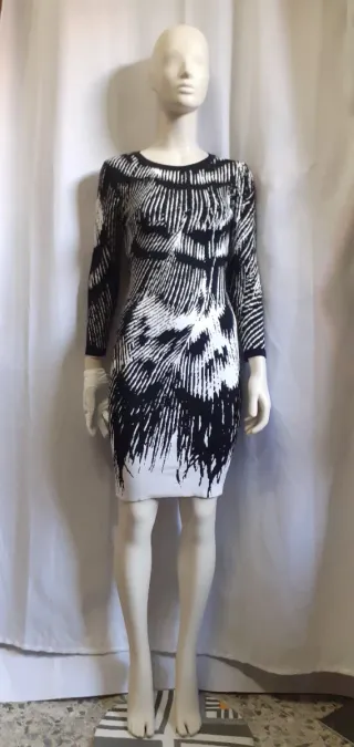 Vestito Karen Millen fantasia bianco nero