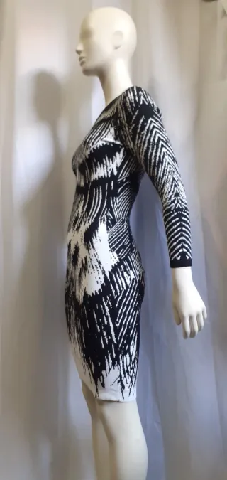 Vestito Karen Millen fantasia bianco nero