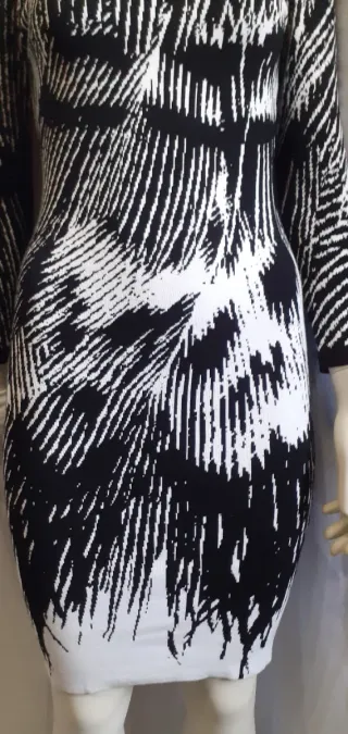 Vestito Karen Millen fantasia bianco nero