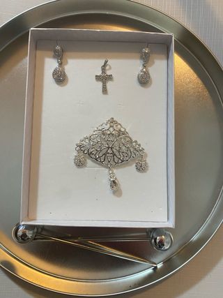 Aderezo Fallera Niña Plata