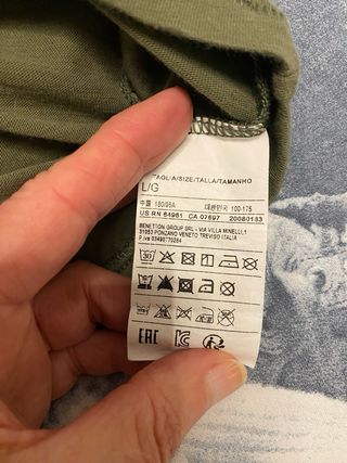 Maglia Benetton manica lunga verde oliva