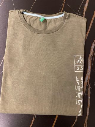 Maglia Benetton manica lunga verde oliva