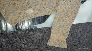 Camisa Liz Claiborne paisley beige S