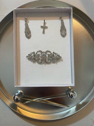 Aderezo Fallera Niña Plata