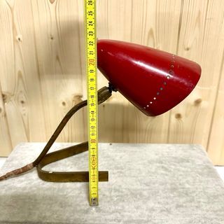 Lámpara Industrial Vintage Años 50 Roja
