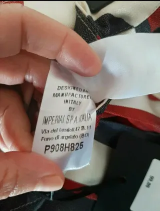 Pantaloni palazzo donna righe rosse blu