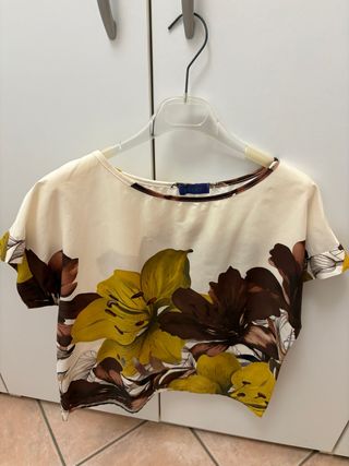 Blusa donna cotone fantasia floreale