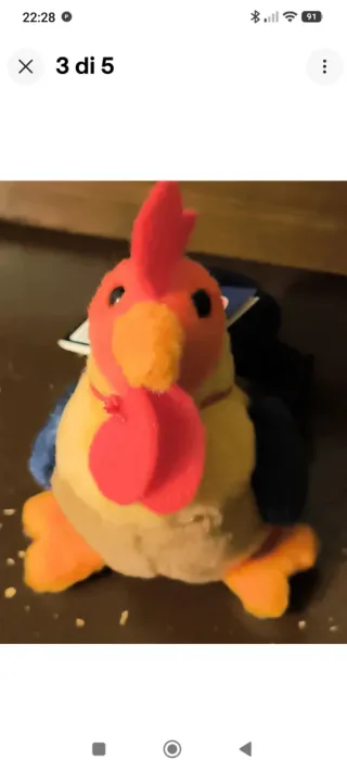 Peluche Galletto Trudy Sweet Collection h=10 cm