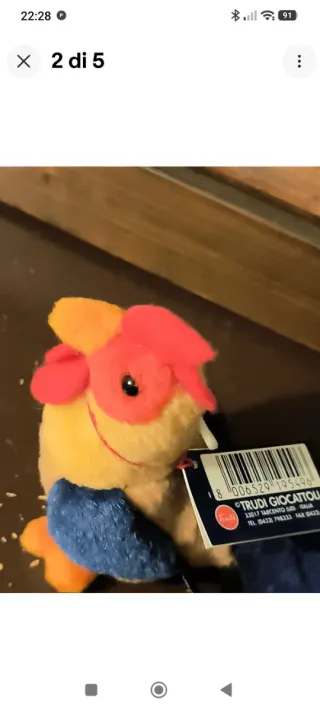 Peluche Galletto Trudy Sweet Collection h=10 cm