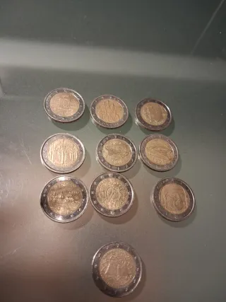 Lote 10 Monedas 2 Euros Conmemorativas