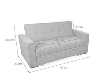 Sofá Cama 2 Plazas Vienna Gris usado