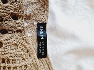 Vestido playa crochet beige T L/XL