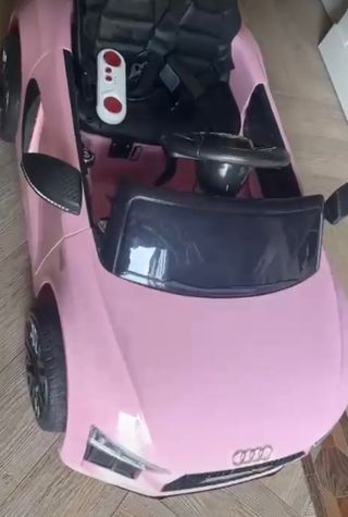 Coche Eléctrico Audi Rosa Biplaza