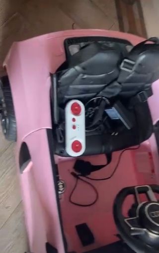 Coche Eléctrico Audi Rosa Biplaza