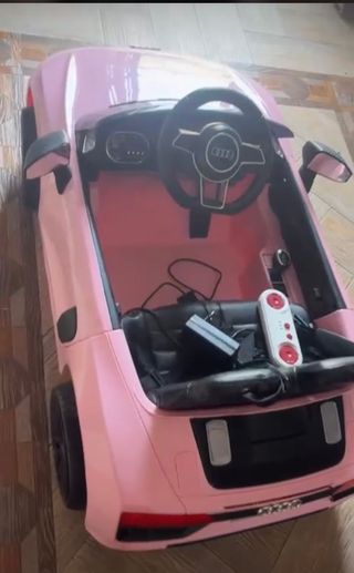 Coche Eléctrico Audi Rosa Biplaza