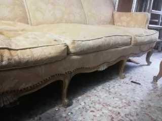 Sofá 3 plazas y 2 sillones antiguos