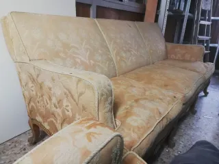 Sofá 3 plazas y 2 sillones antiguos