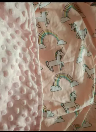 Manta Pesada con funda Unicornios y Arcoíris. NUEV