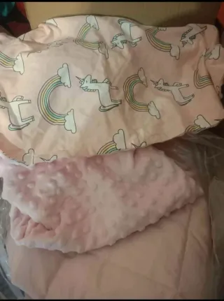 Manta Pesada con funda Unicornios y Arcoíris. NUEV