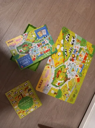 Libro y Puzle Usborne En la granja