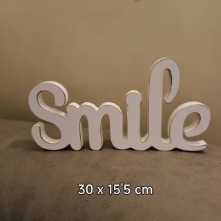 Adorno Smile Madera MDF 30x15.5 cm