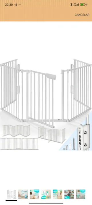 Barrera Seguridad KIDUKU 300cm Niños/Mascotas