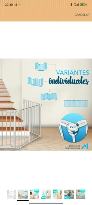 Barrera Seguridad KIDUKU 300cm Niños/Mascotas