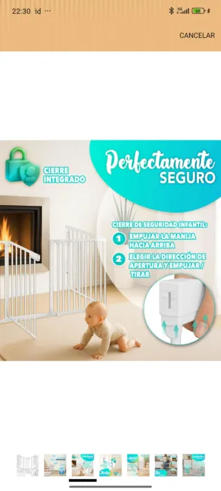 Barrera Seguridad KIDUKU 300cm Niños/Mascotas