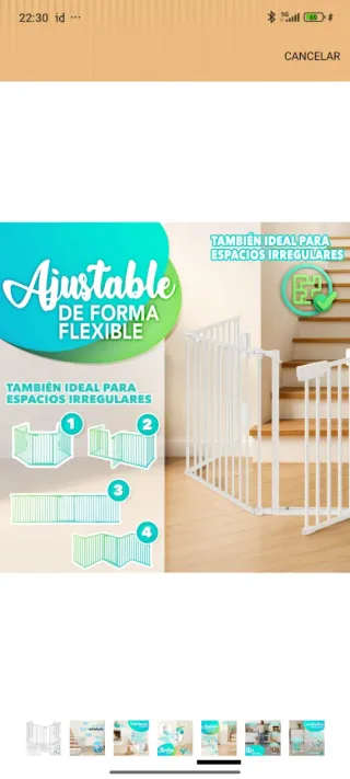 Barrera Seguridad KIDUKU 300cm Niños/Mascotas