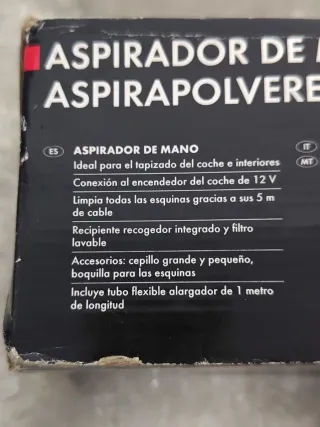Aspirador de Mano Lervia Coche 12V