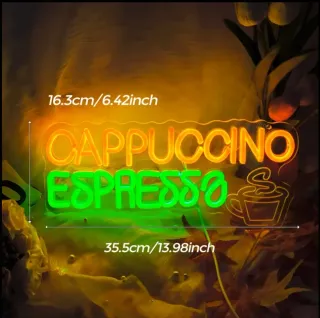 Lampada Neon LED "Cappuccino Espresso"