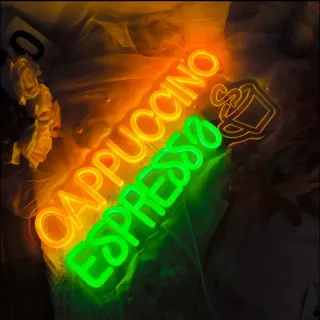 Lampada Neon LED "Cappuccino Espresso"