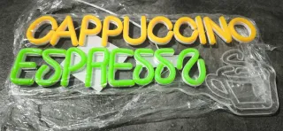 Lampada Neon LED "Cappuccino Espresso"