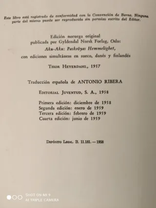 Aku - Aku libro 1958