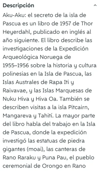 Aku - Aku libro 1958