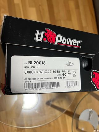 Zapatos Seguridad U-Power S3 Carbono Negros