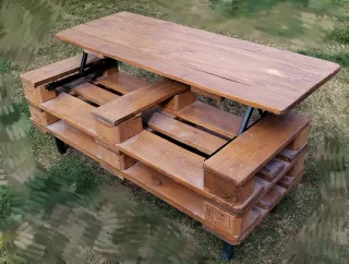 Mesa de centro elevable de palets Epal