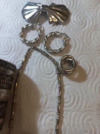 Conjunto Joyería: Pulsera, Anillo, Pendientes, Col