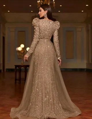 Vestidos SHEIN dorado manga larga