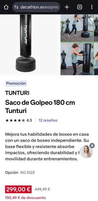 Saco de boxeo Tunturi