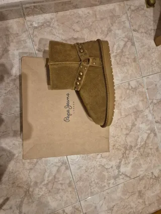 Botas Pepe Jeans Ante Camel Mujer Talla 36