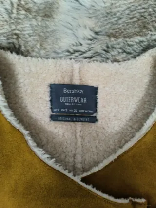 Chaleco Borreguito Bershka Marrón Talla S