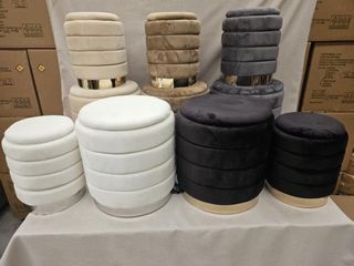 2 Pouf Contenitore Velluto