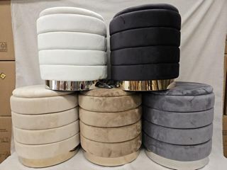 2 Pouf Contenitore Velluto