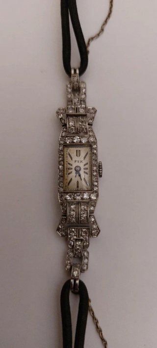 Reloj Art Deco Platino y Diamantes