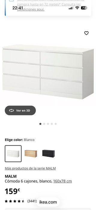2 Cómodas MALM Ikea 160x78 recoger 25-26 febrero