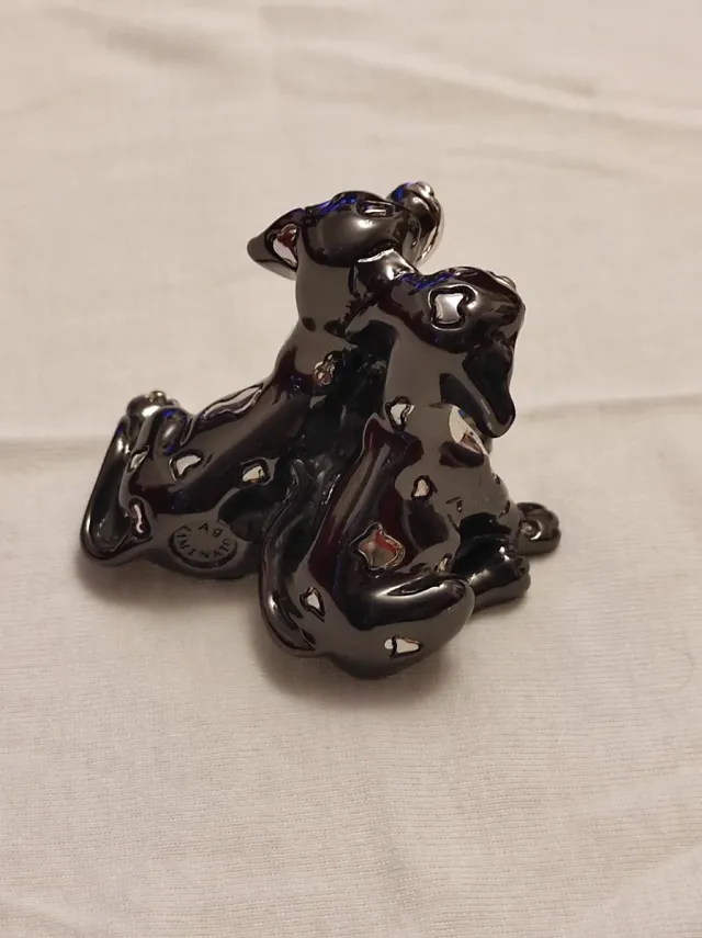 Figura perros plata laminada