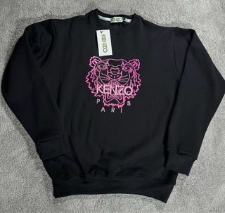 Sudadera Kenzo Negra Tigre Rosa original