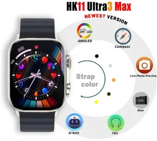 Reloj inteligente HK11 Ultra3 con pantalla AMOLED
