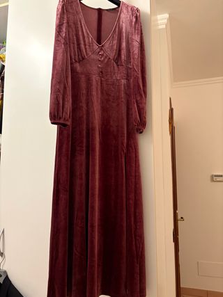 Abito lungo donna velluto